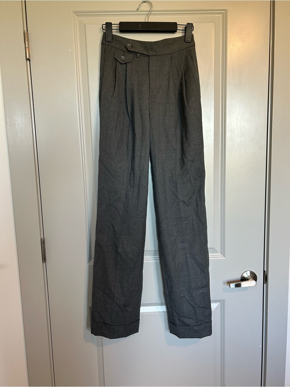 Ralph Lauren Charcoal Wide-Leg Trousers